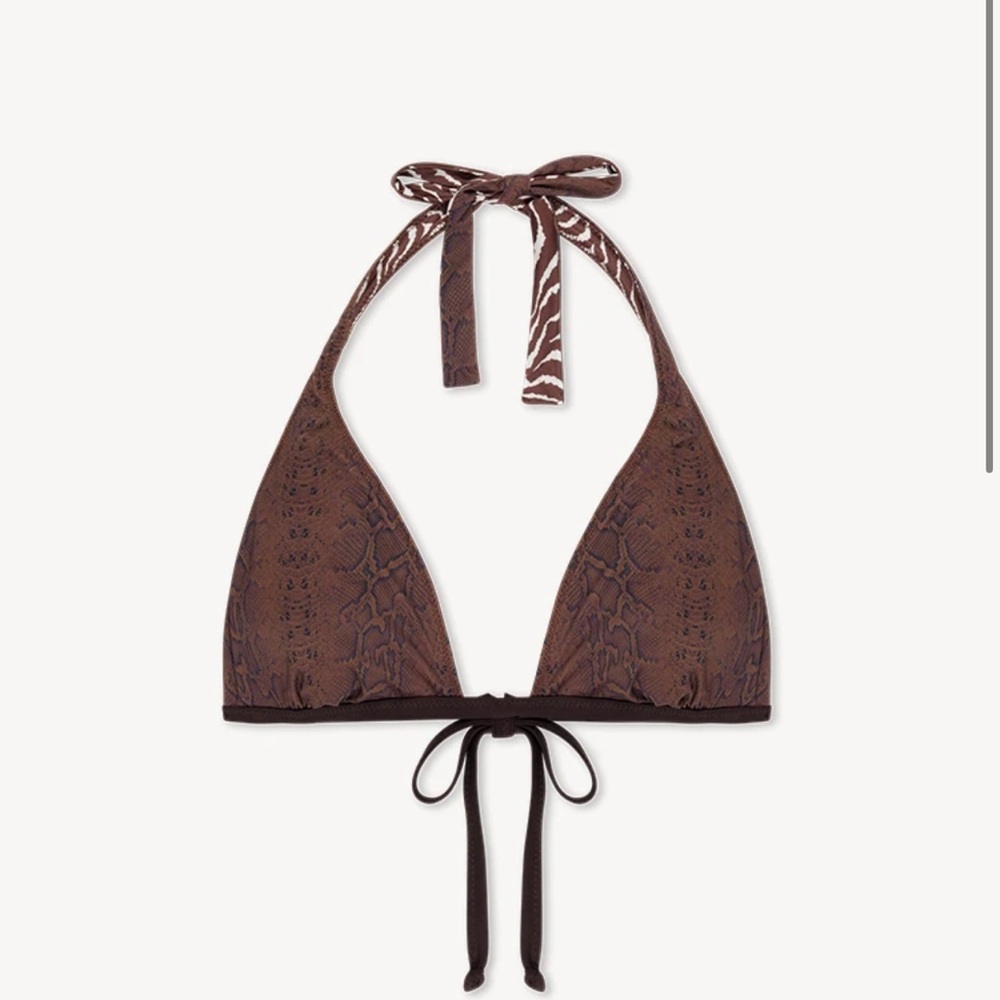 x Réalisation Par Frank Reversible Bikini Top & bottom - Python/Animal - Picture 2 of 4